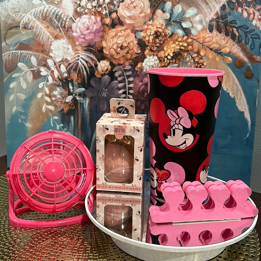 Disney Mickey and Minnie items, Pink themed Bundle, NIP, NWT, NWOT